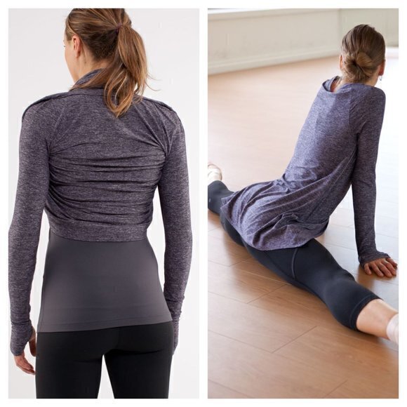 Lululemon Rehearsal Long Sleeve Tunic Top 6/M Heathered Black Swan (Purp… - Picture 2 of 16